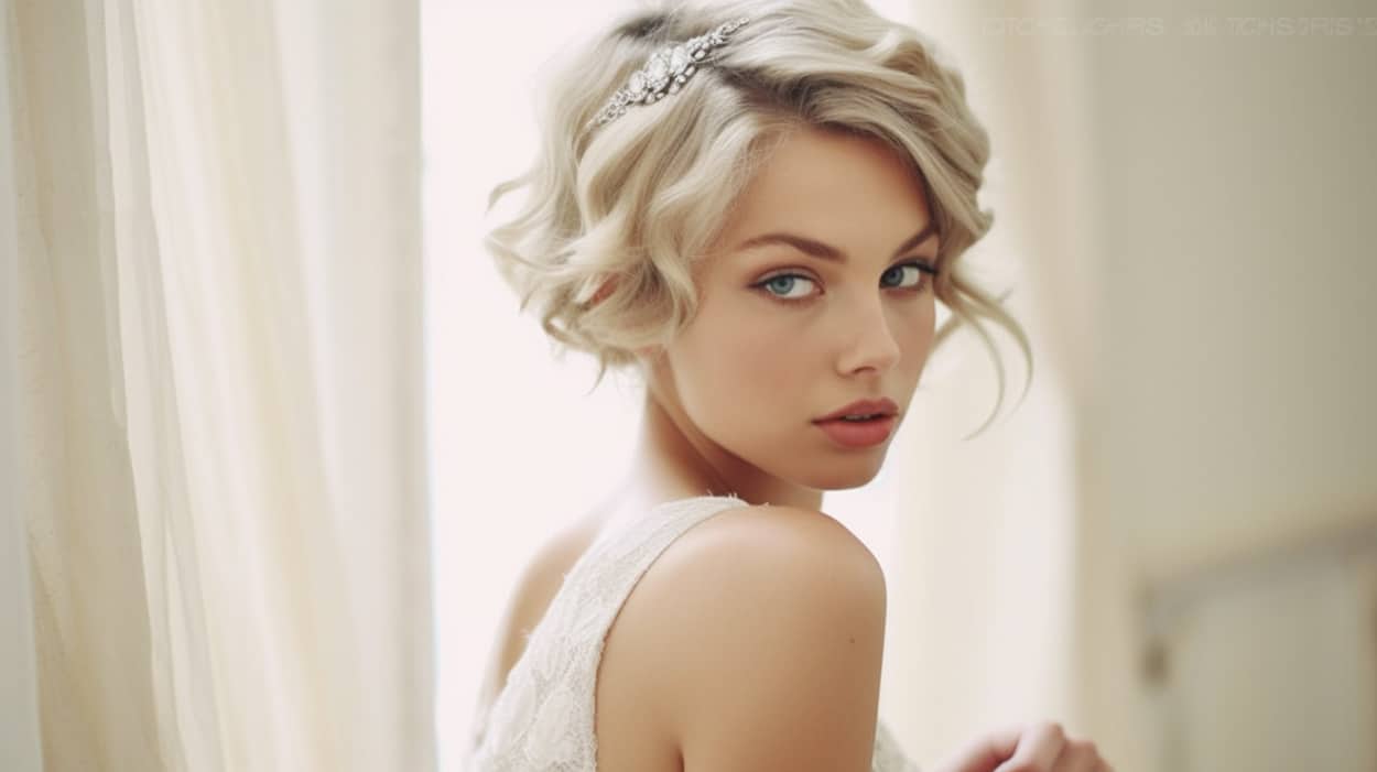 Sublimez vos cheveux courts avec ces coiffures de mariée incroyables