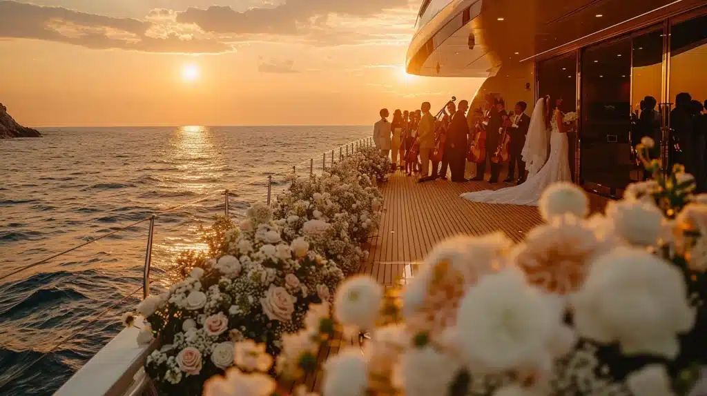 Mariages inoubliables à bord de bateaux et yachts.