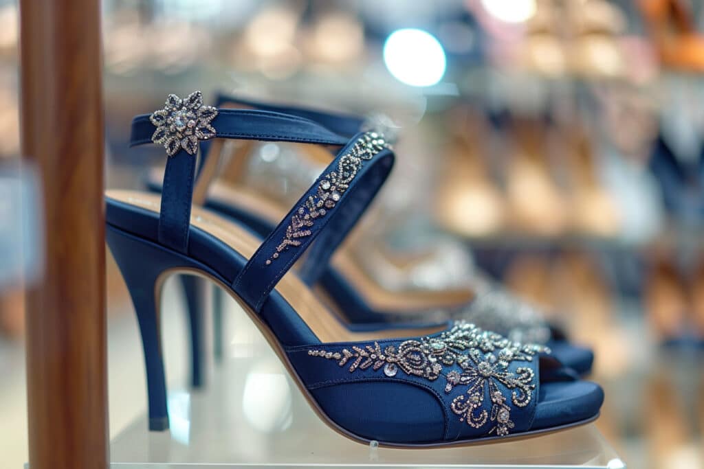 Trouver la chaussure idéale pour accompagner une robe bleu marine lors d’un mariage