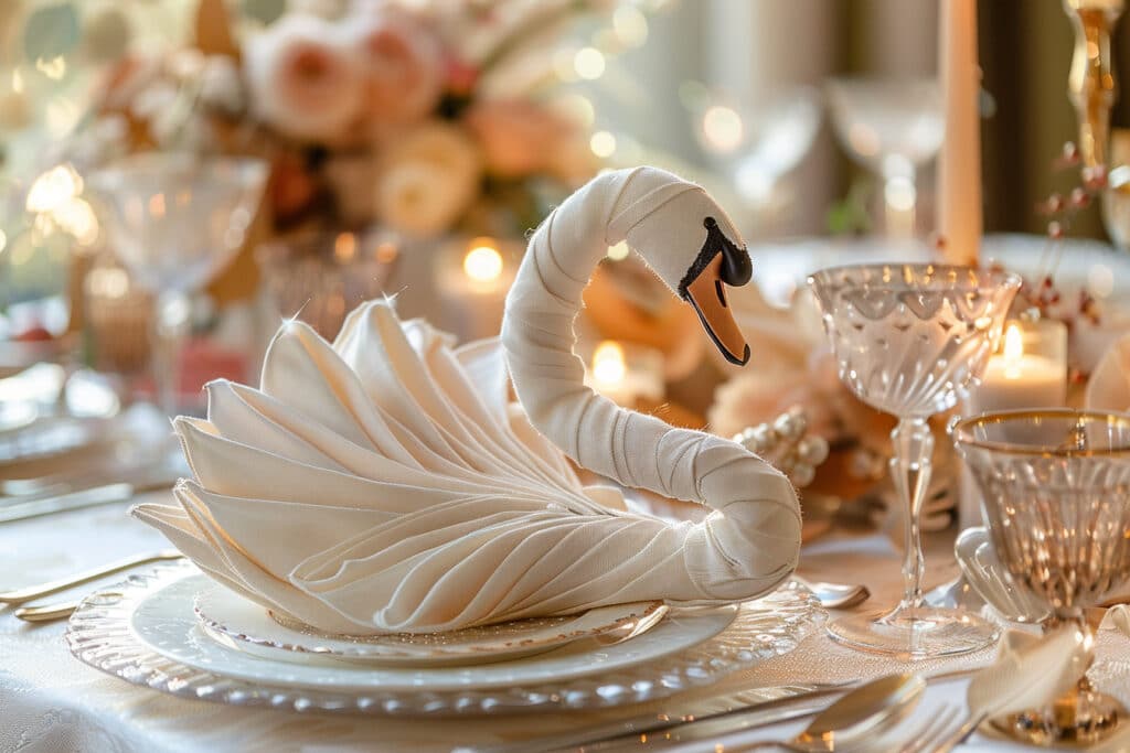 Pliage de serviettes de mariage : tendances et tutoriels pour une table de réception spectaculaire
