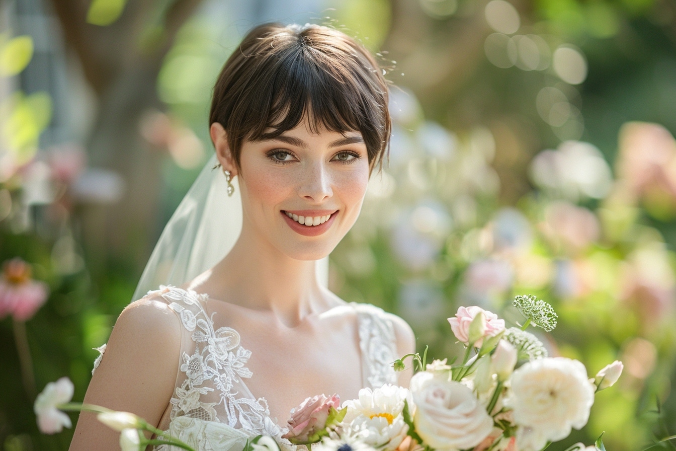 Coupe courte pour un mariage : comment sublimer votre style le jour J ?