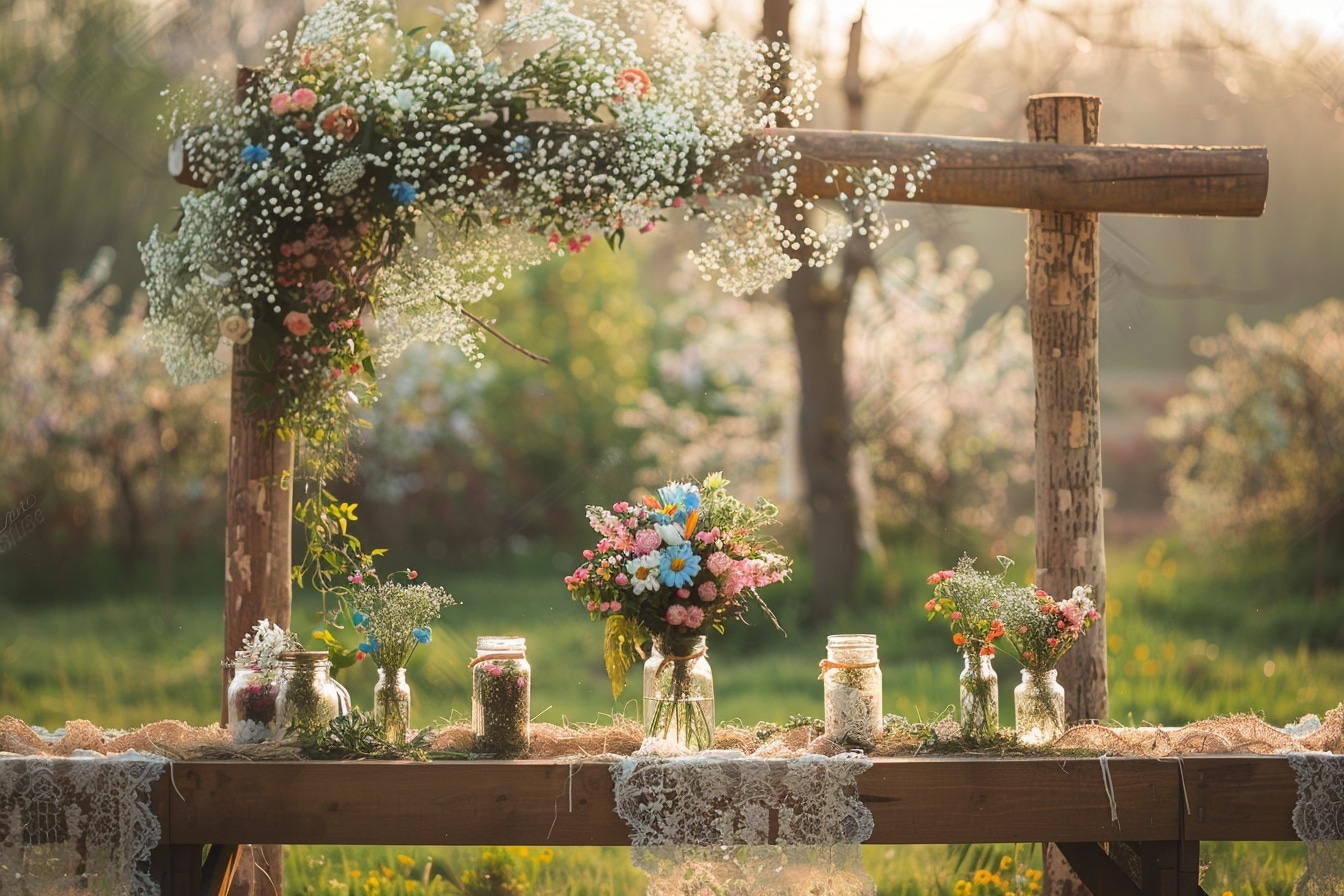 Décorations mariage champêtre : les tendances pour une ambiance bucolique en 2024