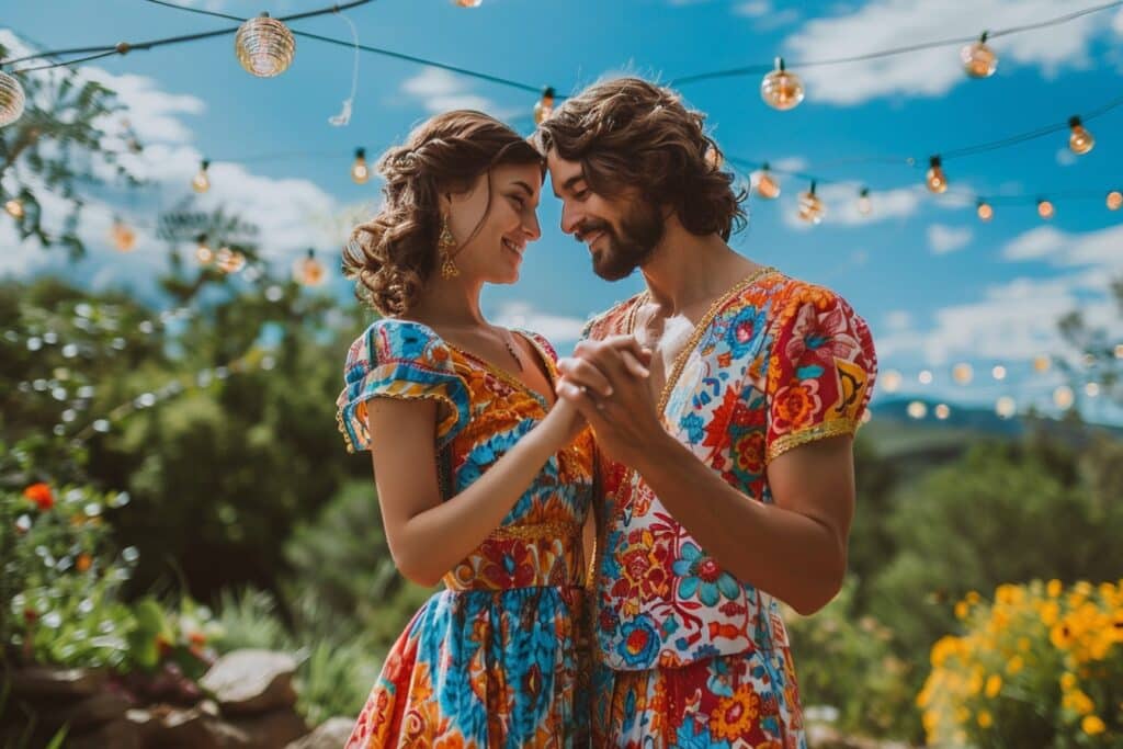 Déguisement guinguette : l’élégance rétro pour un mariage à thème unique