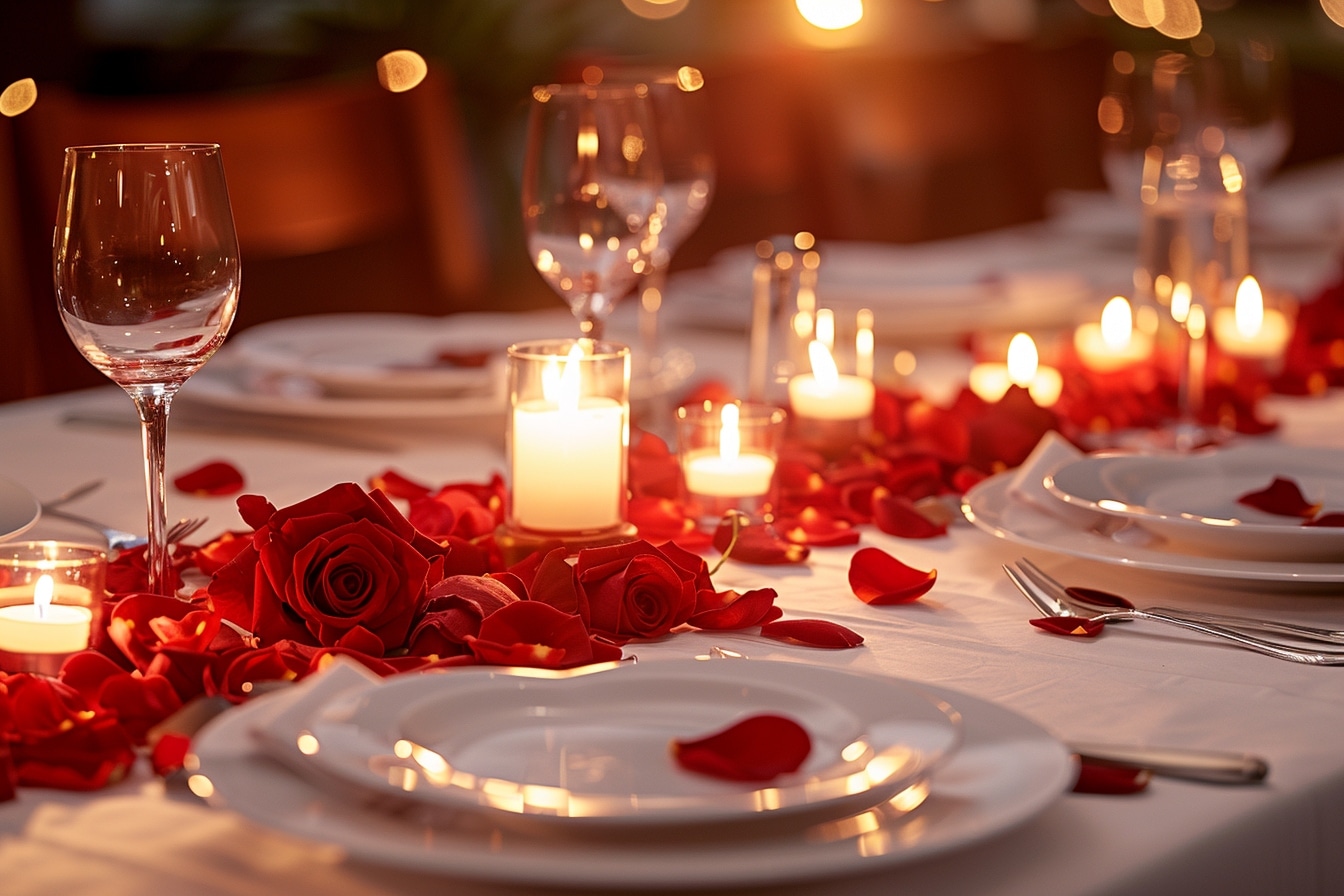 Idées de décoration pour un dîner romantique