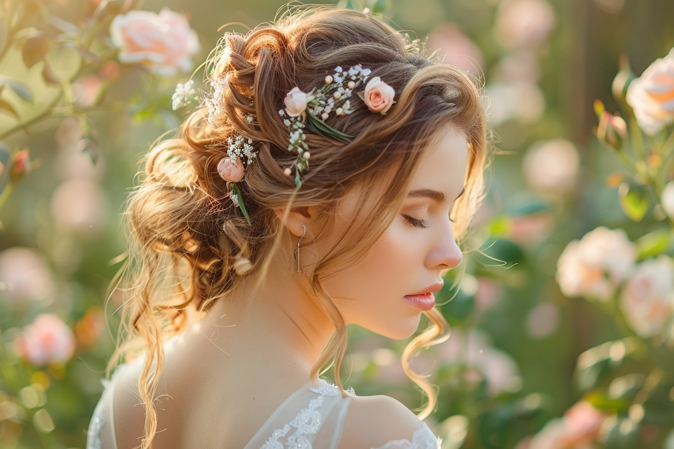 Inspiration romantique : la coiffure de mariage sur le côté, tendance chic et intemporelle