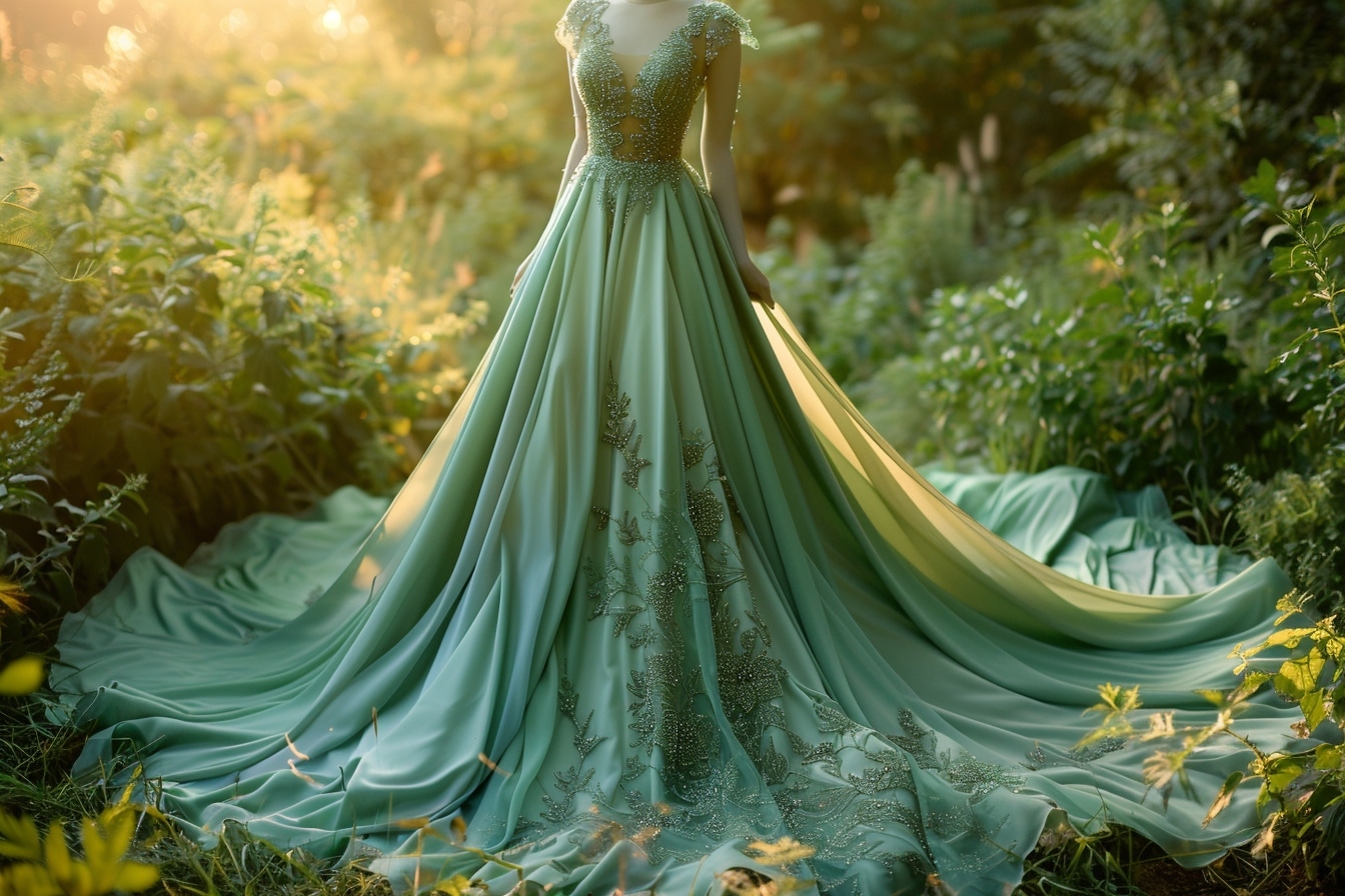 Les différentes nuances de vert pour une robe de mariée