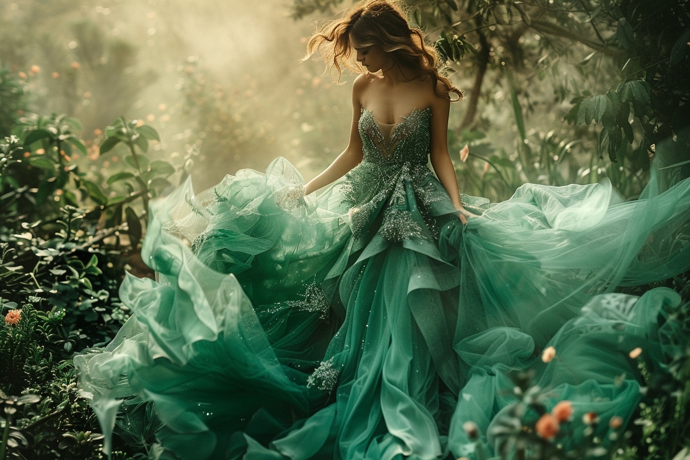 Robes vertes mariage : tendance et élégance pour un jour unique