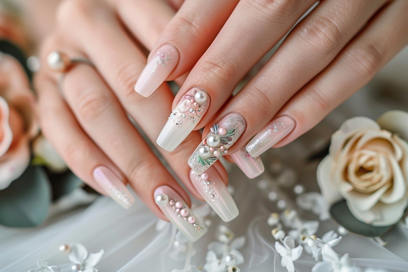 Tendances actuelles de la manucure de mariée