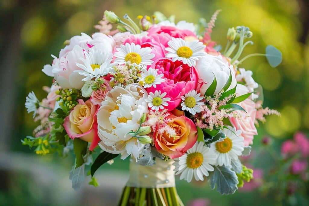 Bouquet de la mariée : les plus belles fleurs de juillet pour un mariage estival enchanté|Associer des fleurs de saison à des éléments décoratifs pour un effet wow