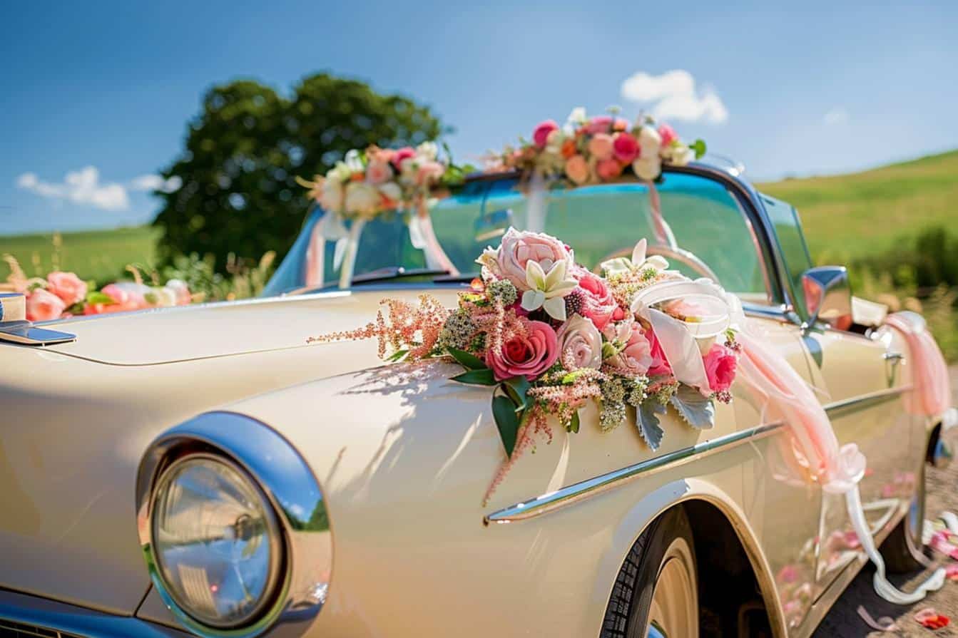 décoration voiture mariés : idées chic pour un cortège mémorable