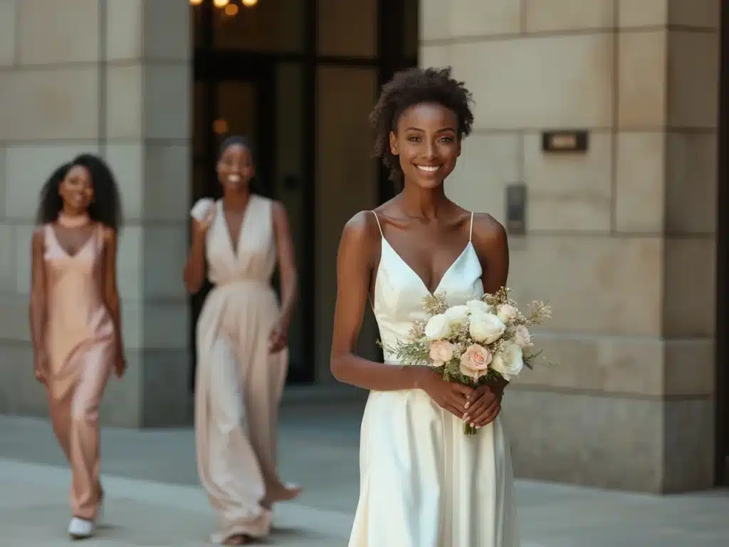 Photo robe-longue-blanche-ceremonie-nuptiale-chic