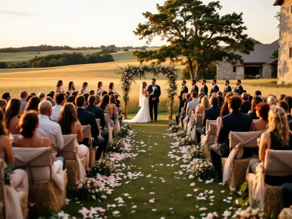 Photo bottes-paille-mariage-champetre