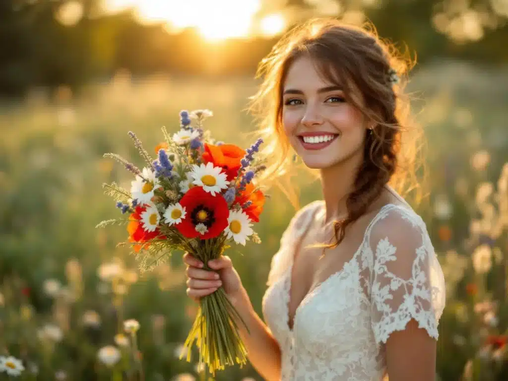 Photo bouquet-fleurs-des-champs-mariage