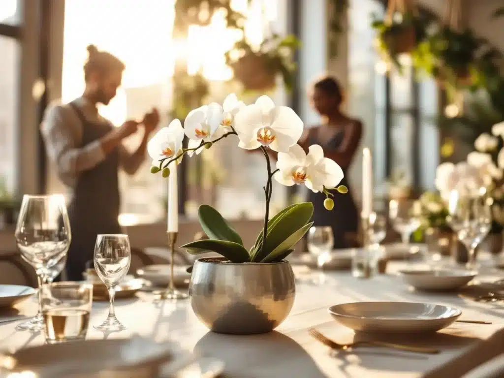 Photo cache-pot-orchidee-mariage
