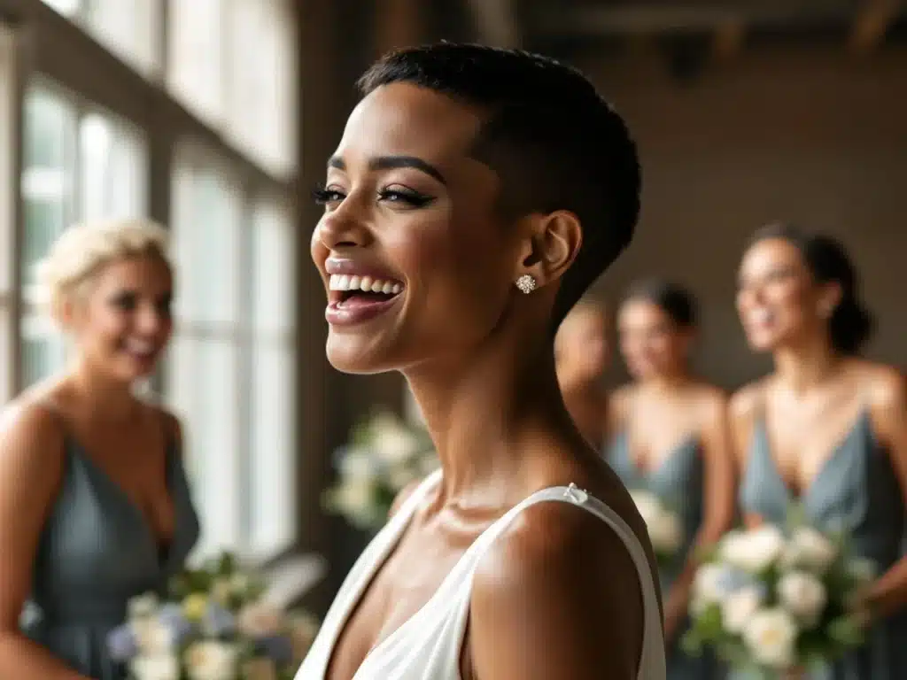 Photo cheveux-courts-mariage-elegance