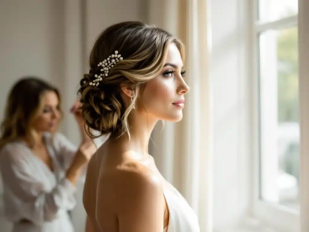 Photo coiffure-boucle-femme-mariage
