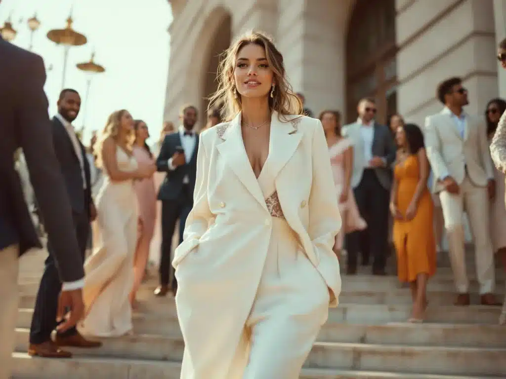 Photo combinaison-mariage-chic-tendance