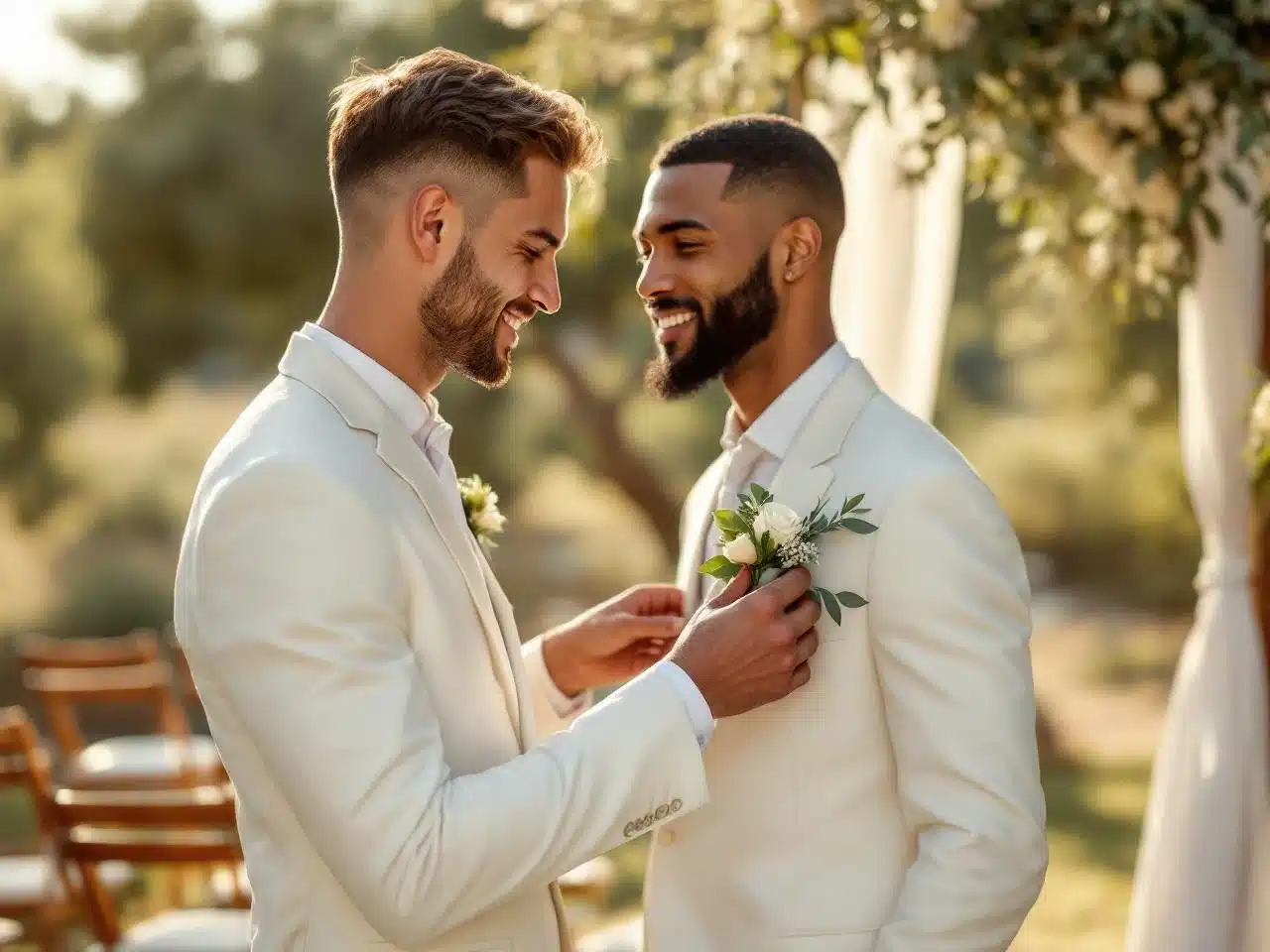 Photo costume-blanc-mariage-chic