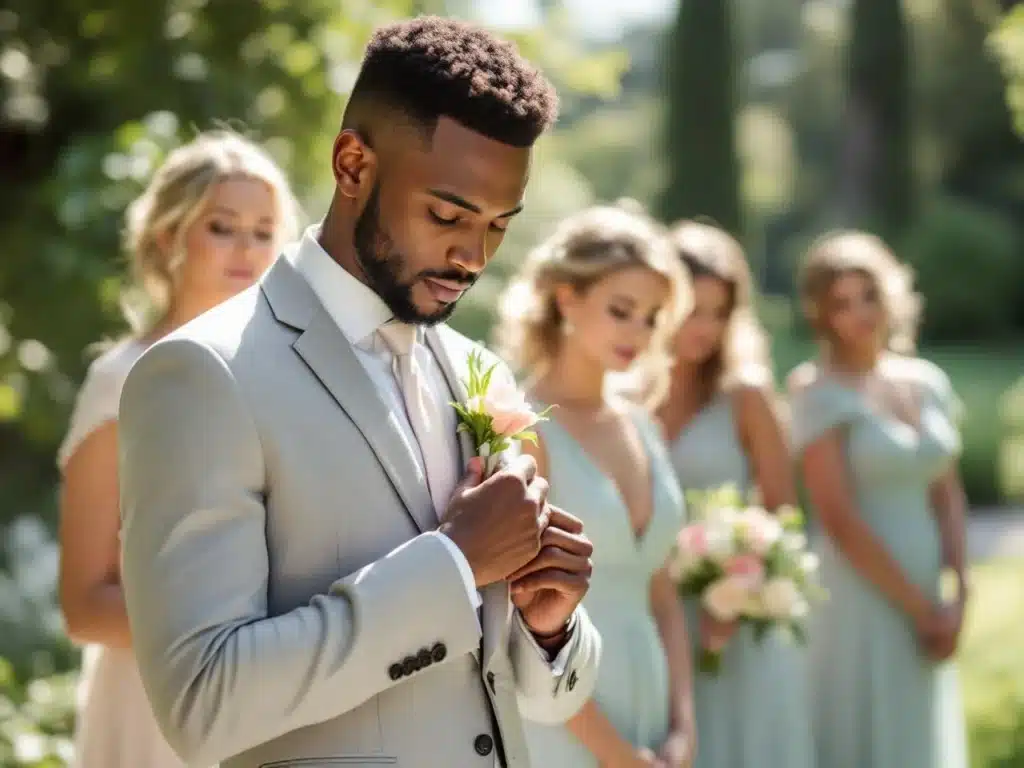 Photo costumes-gris-clair-mariage-tendance