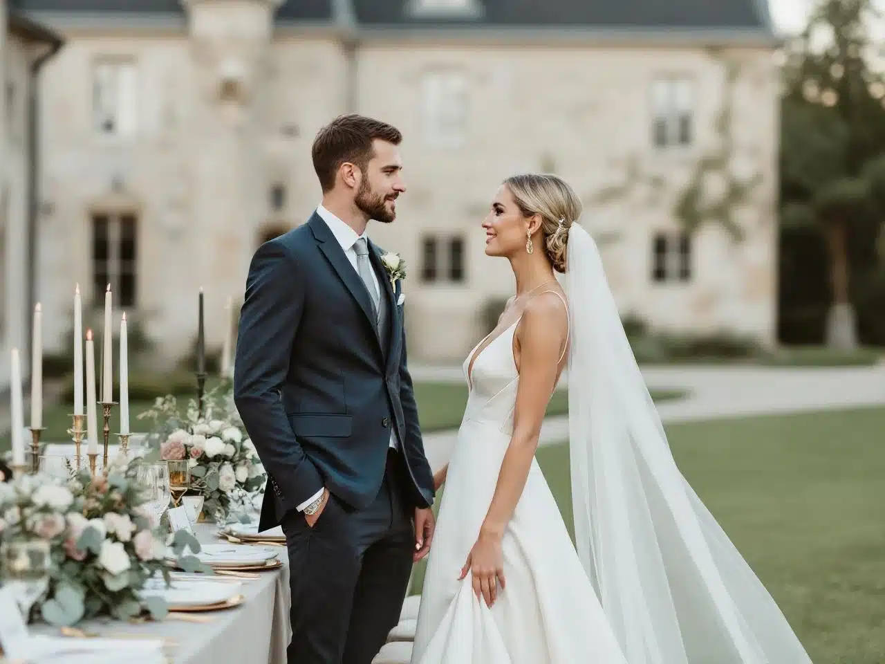 Photo mariage-moderne-chateau-berg