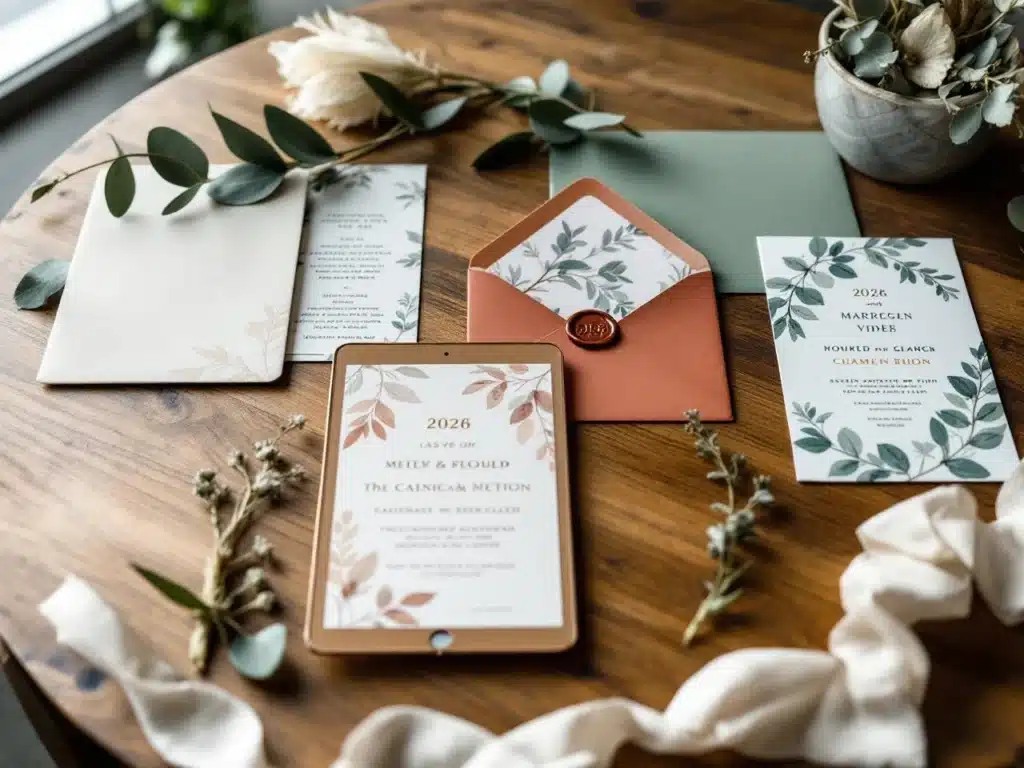 Photo faire-part-mariage-2026-tendances