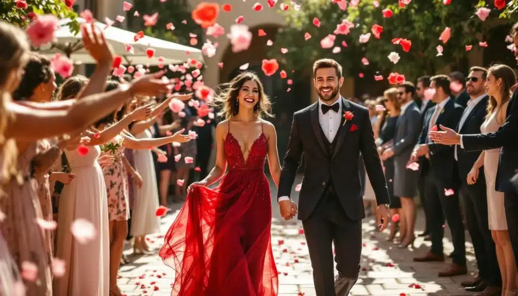 Photo chaussures-robe-rouge-mariage