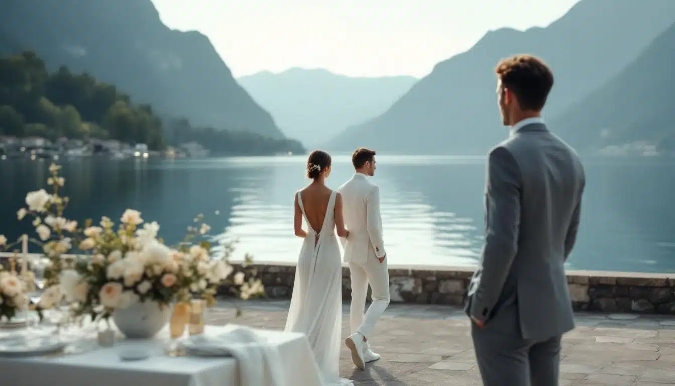 Photo shooting-mariage-lac-come-elegance-minimaliste